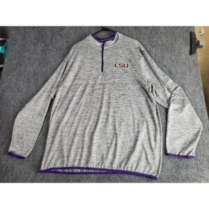 LSU Tigers Pullover‎ Men Sz XXL Colosseum Athletics 1/4 Zip Gray NCAA Sportswear